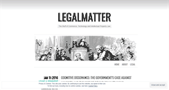 Desktop Screenshot of legalmatterblog.com