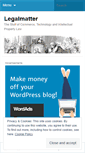 Mobile Screenshot of legalmatterblog.com